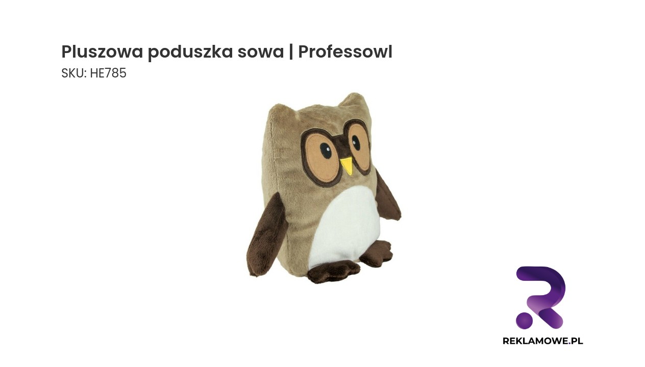Pluszowa poduszka w kształcie sowy Professowl