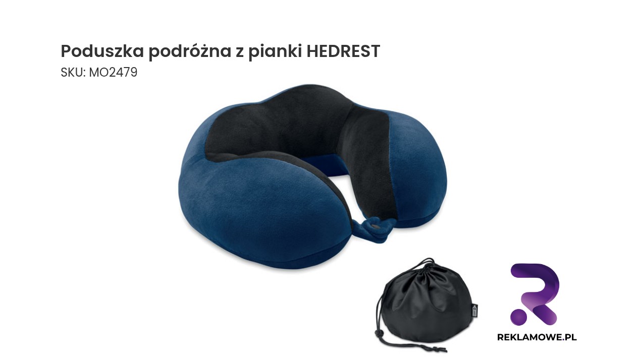 Poduszka podróżna z pianki Hedrest na komfortowe podróżowanie
